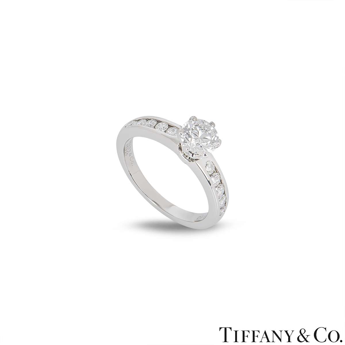 Tiffany & Co. Platinum Diamond Ring 0.82ct E/VVS2 XXX | Rich Diamonds